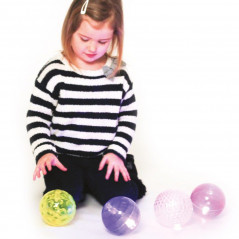 Balles lumineuses rebondissantes - 4 pièces - Textures