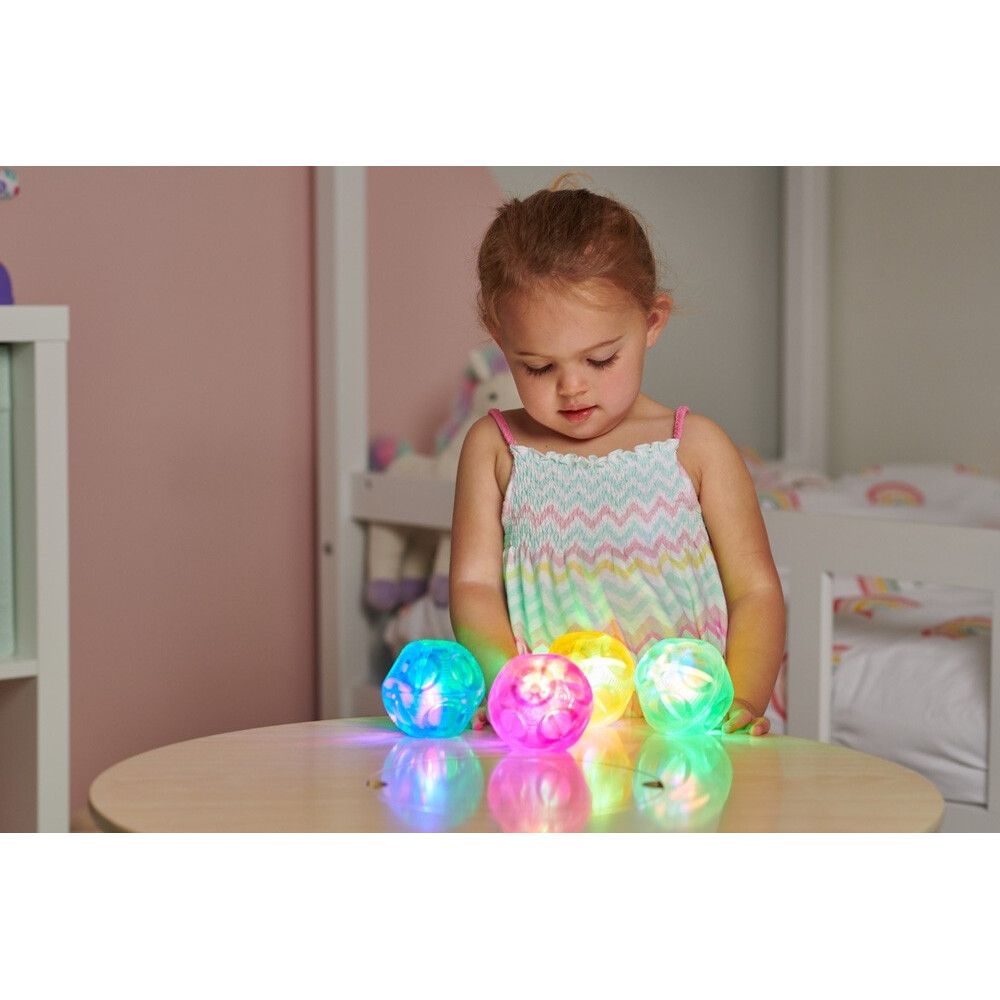 Balles clignotantes sensorielles (rebond irrégulier) - 4 pièces