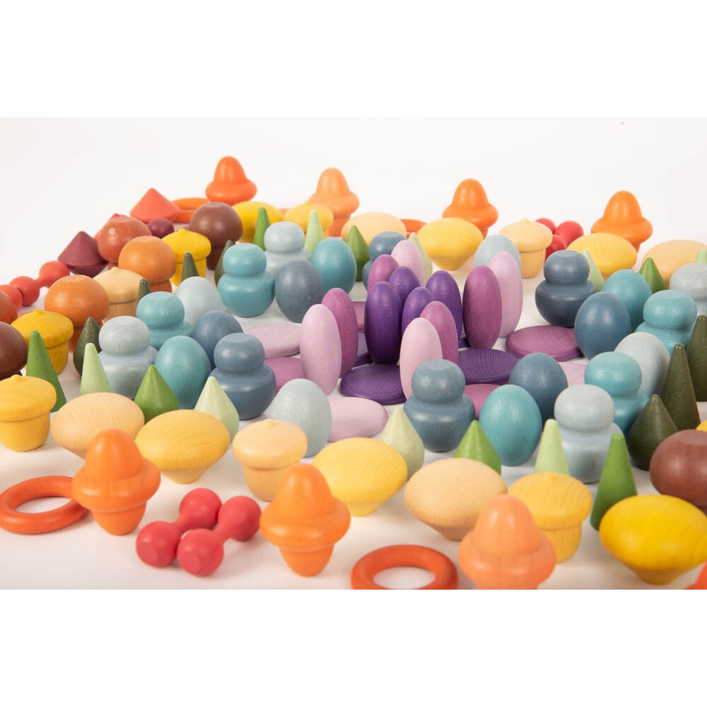 Trésors en bois "Planet" - Orange - 30pc