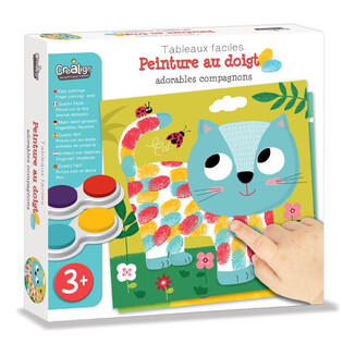 Créalign' : Tableaux Faciles, Peinture au doigt "Adorables Compagnons"